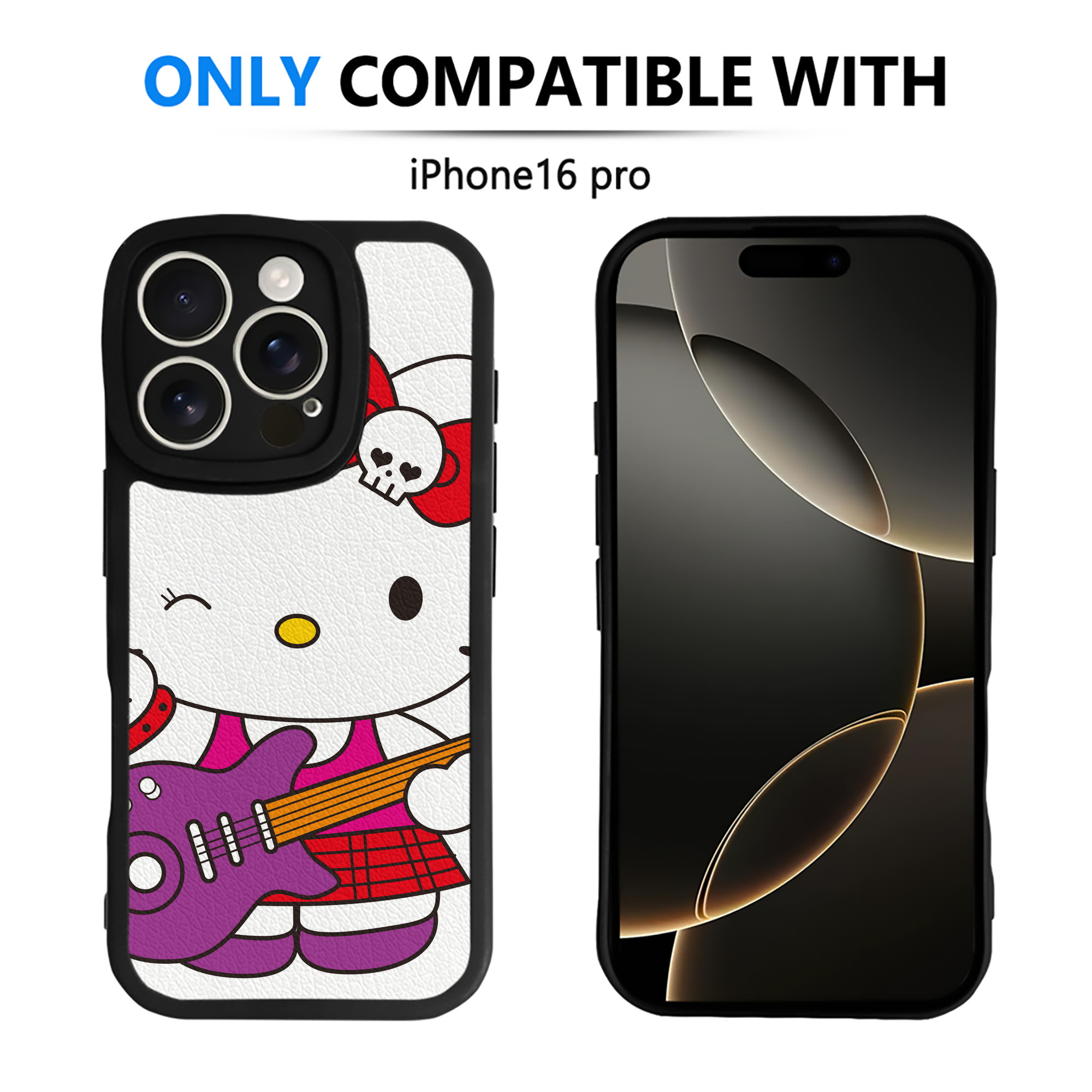 （画像用） Hello Kitty ハローキティ 【iPhone 16シリーズ対応】シリコンスマホケース（レザー調） 材質：シリコン